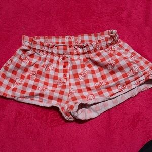 Marvel Red and White Checkered Women's Shorts